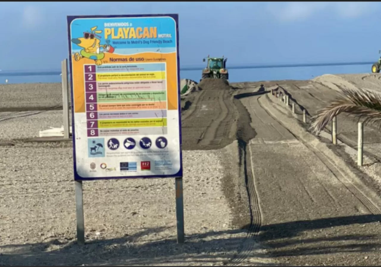 Playa el Cable, en Motril